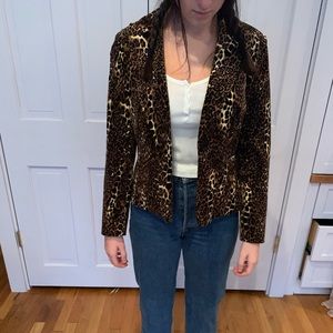 Cheetah print blazer